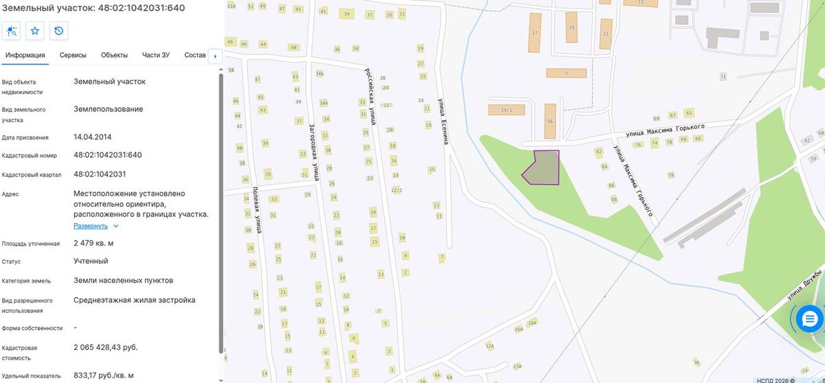 Аренда участка 24,79 сот. под жилую застройку