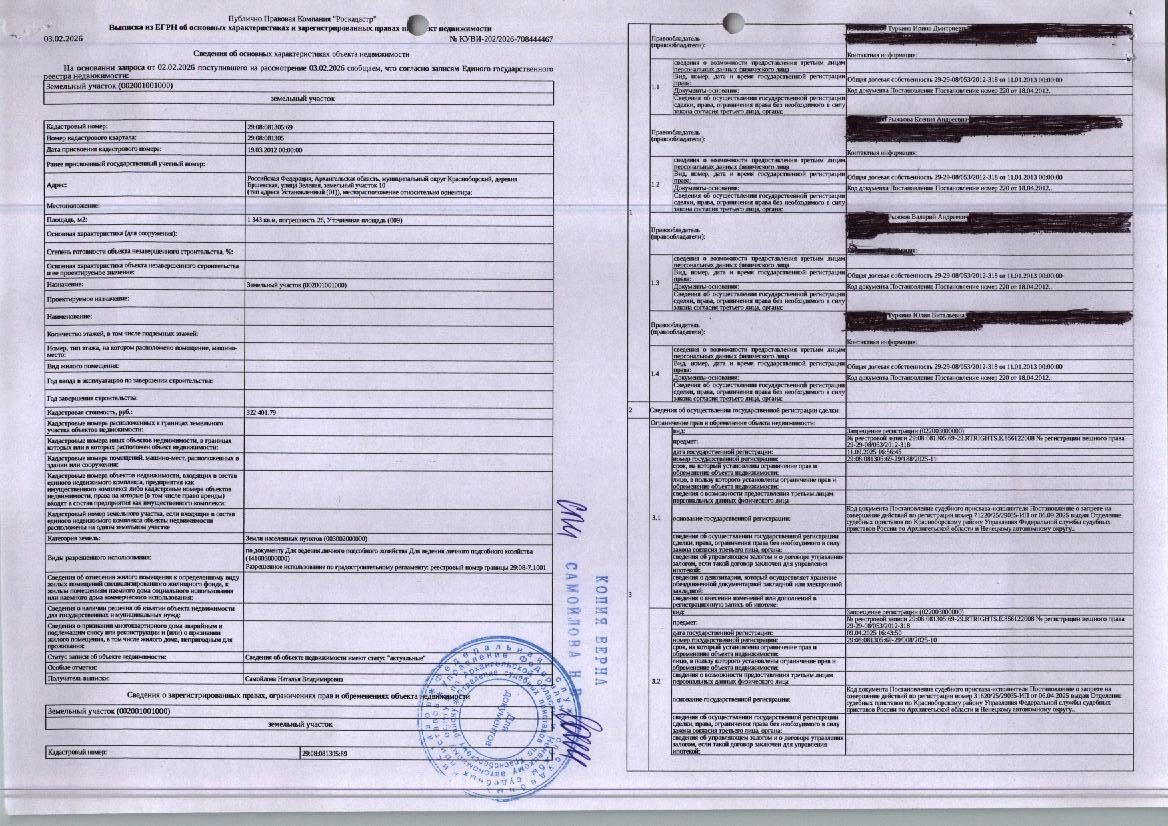 Участок 13,43 сот. под ЛПХ — Архангельская область