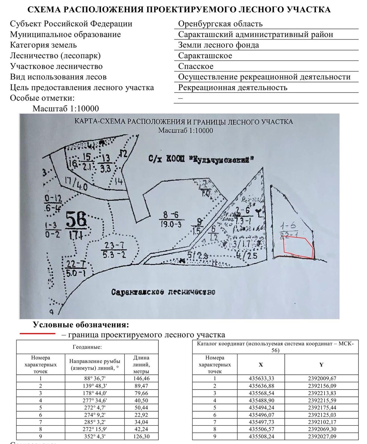 Аренда участка 2,48 га под рекреацию — Оренбургская