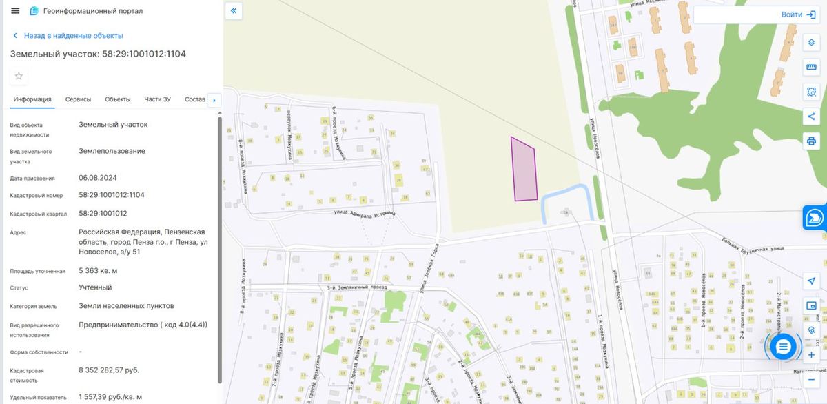 Аренда участка 53,63 сот. под предпринимательство