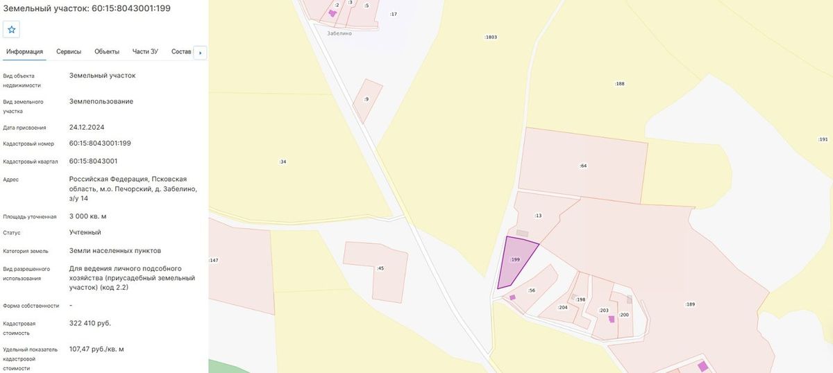 Аренда участка 30 сот. под ЛПХ — Псковская область