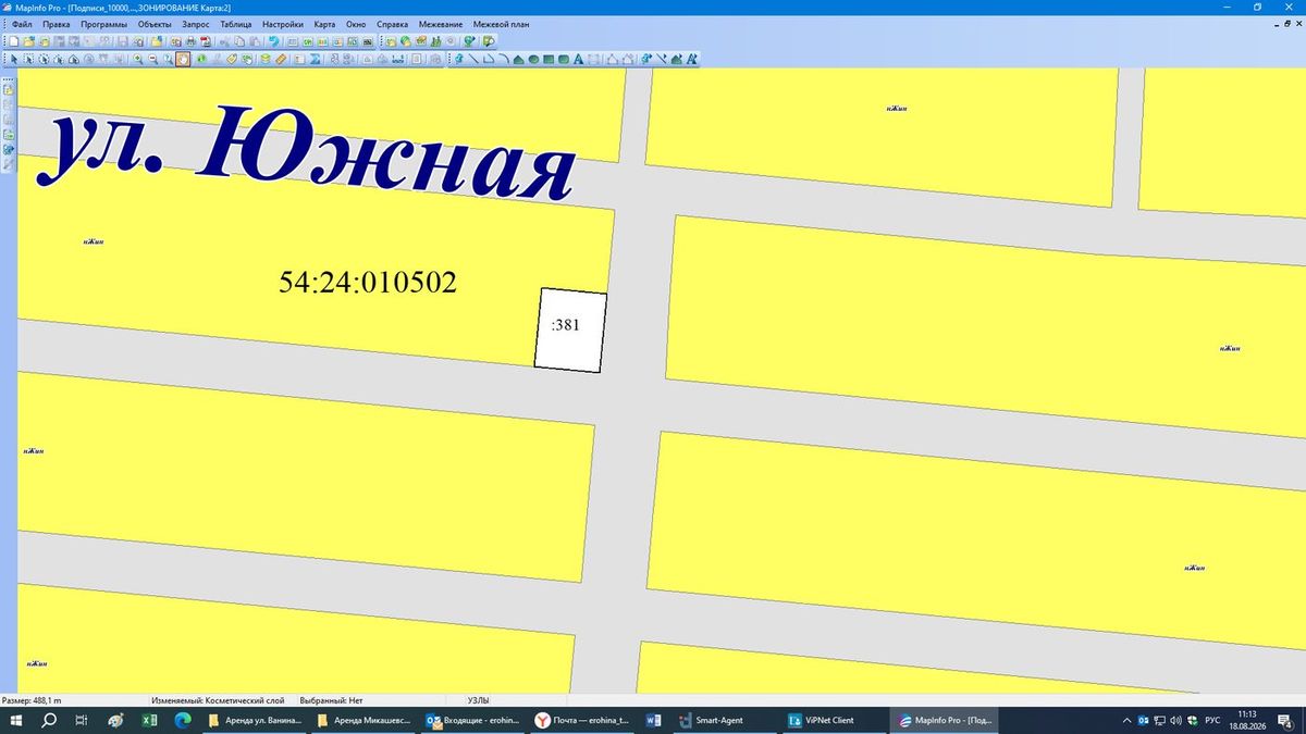 Аренда участка 7,5 сот. под жилую застройку, лот 1
