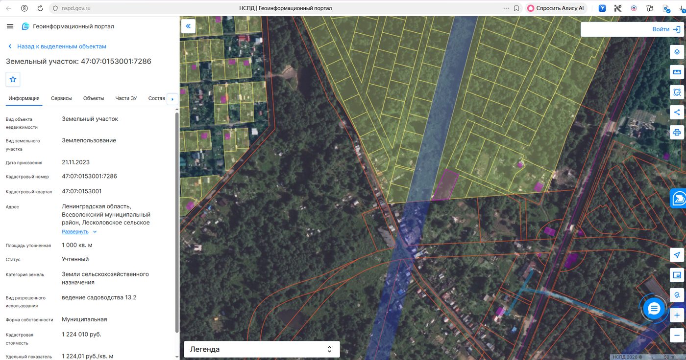 Продажа участка 10 сот. под садоводство — обл. Ленингра