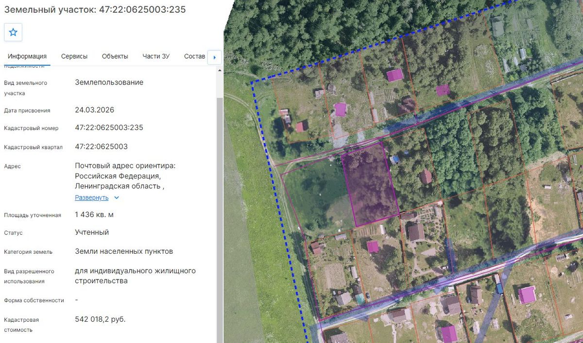 Аренда участка 14,36 сот. под ИЖС — обл. Ленинградская