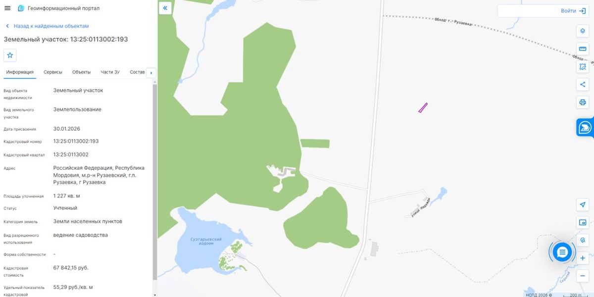 Аренда участка 12,27 сот. под садоводство