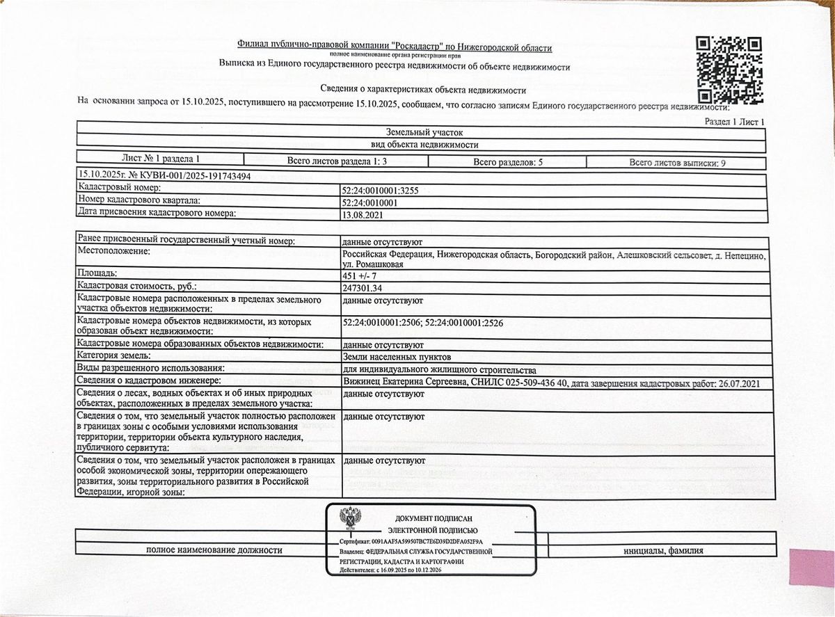 Участок 4,51 сот. под ИЖС — Нижегородская область