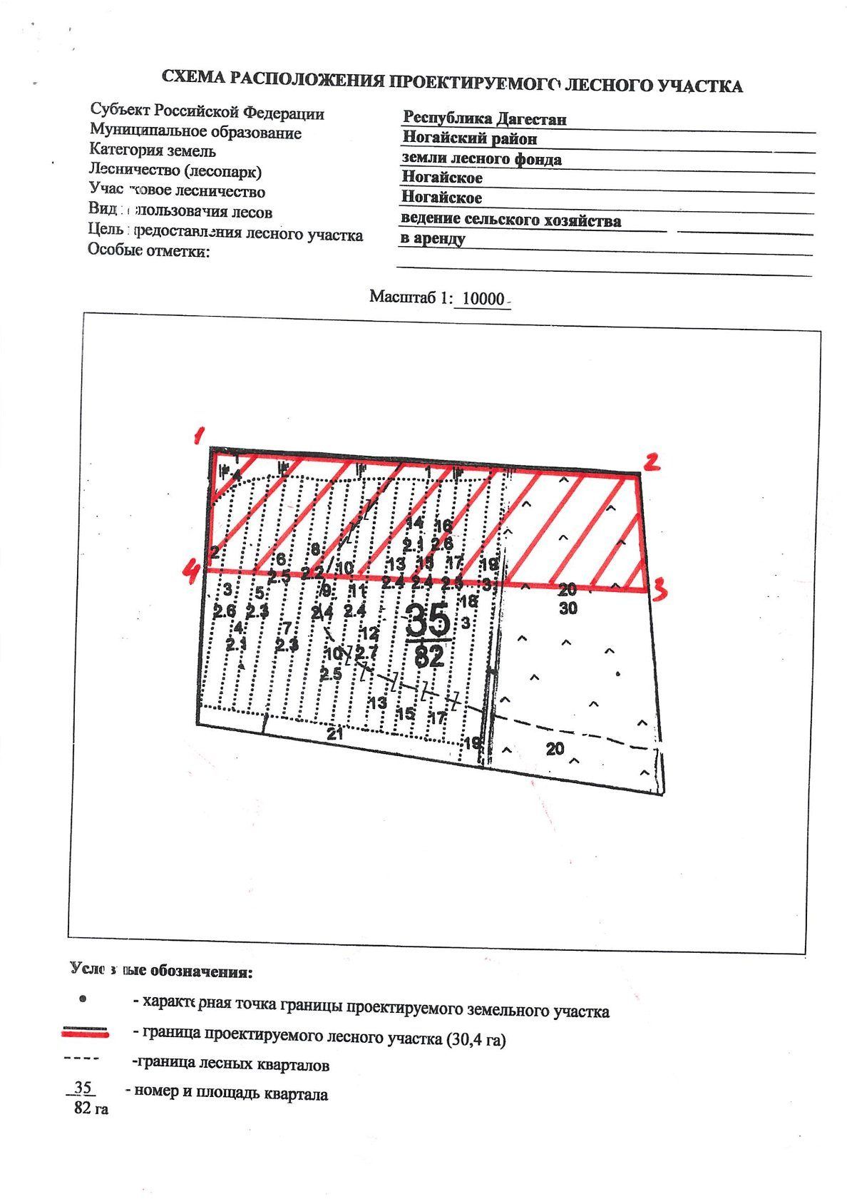 Аренда участка 30,39 га под сельхоз — респ. Дагестан