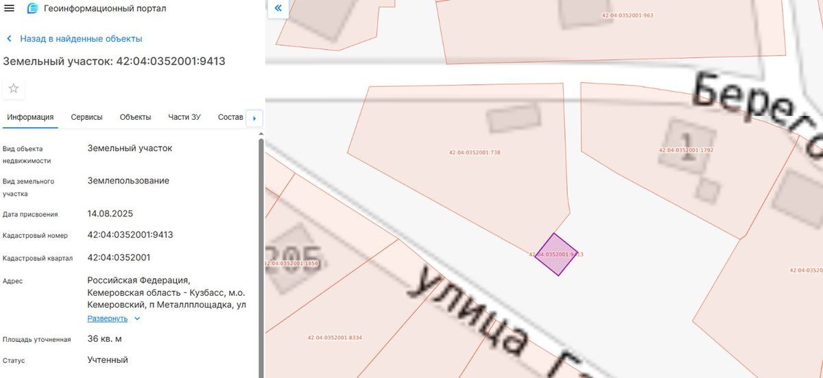 Аренда участка 0,36 сот. — Кемеровская область