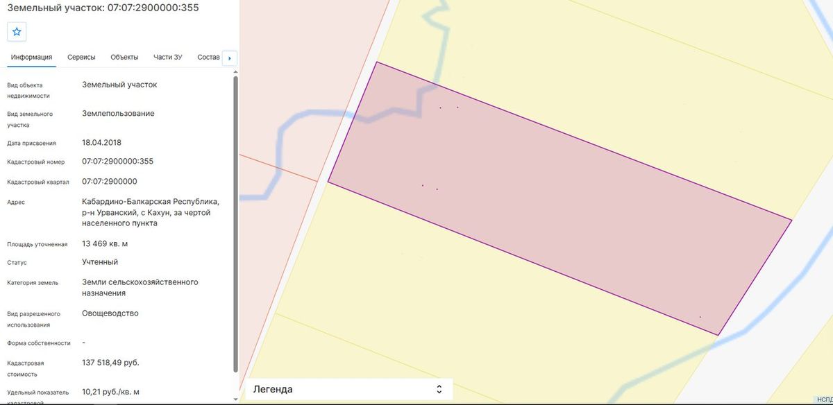 Аренда участка 1,35 га — респ. Кабардино-Балкарская
