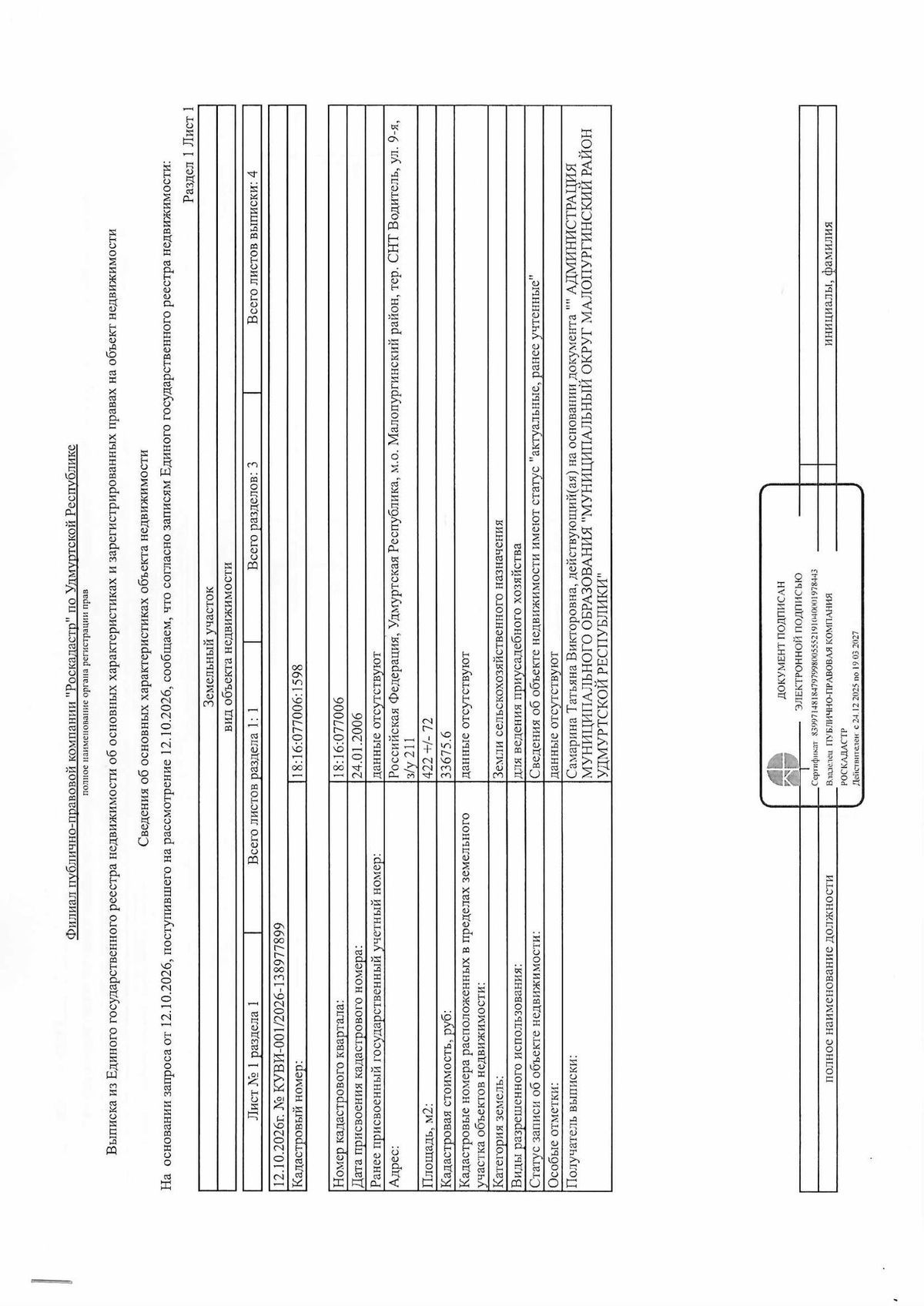 Продажа участка 4,22 сот. — Удмуртская Республика