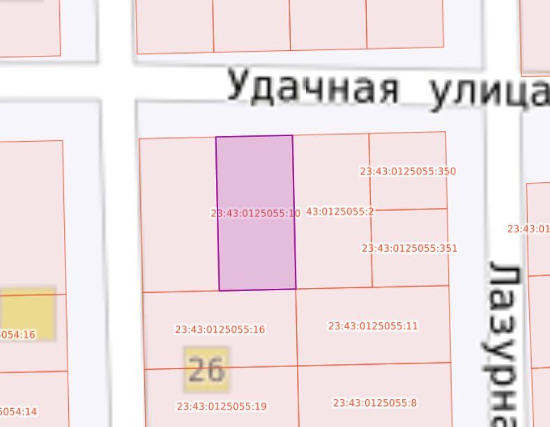 Аренда участка 8 сот. под ИЖС — Краснодарский край (0125055:10)