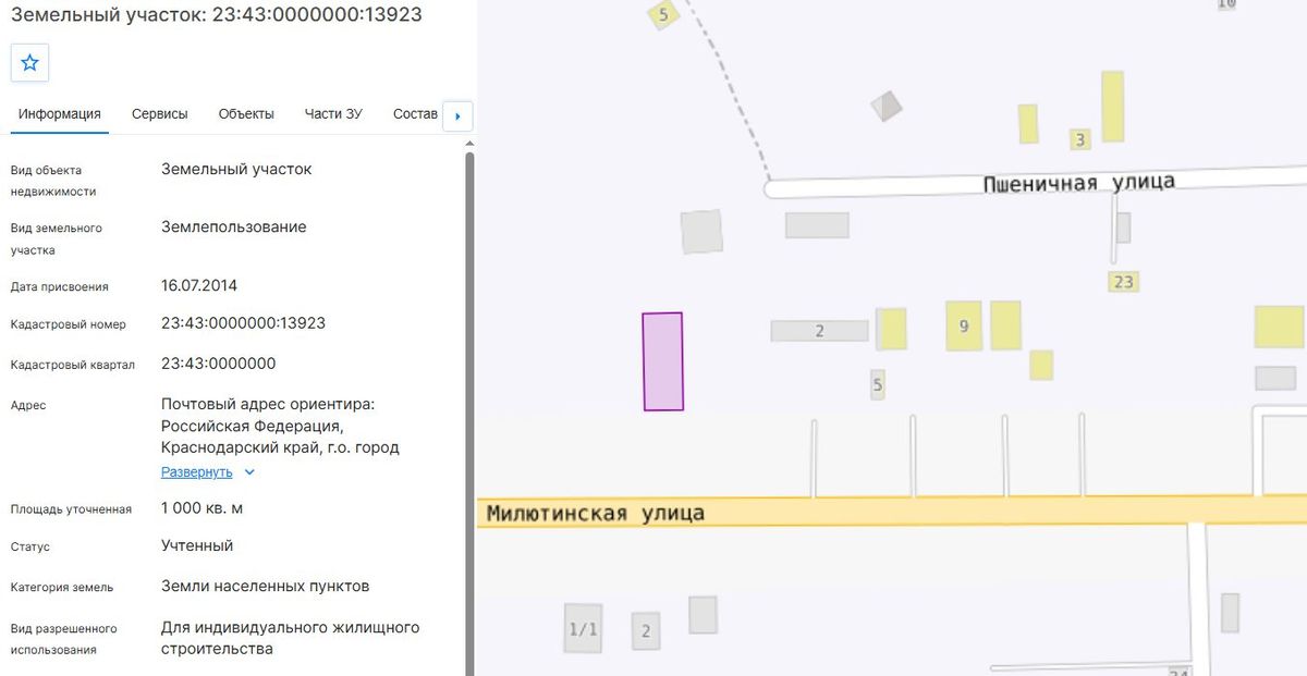 Аренда участка 10 сот. под ИЖС — Краснодарский край (0000000:13923)