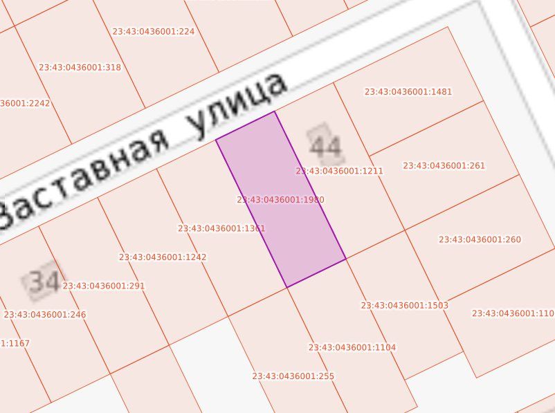 Аренда участка 10 сот. под ИЖС — Краснодарский край (0436001:1980)