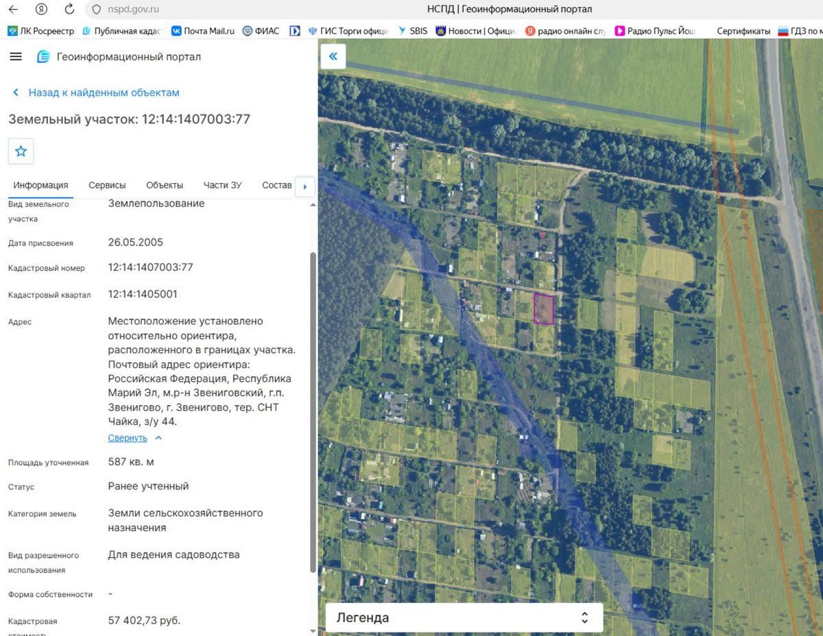 Продажа участка 5,87 сот. под садоводство