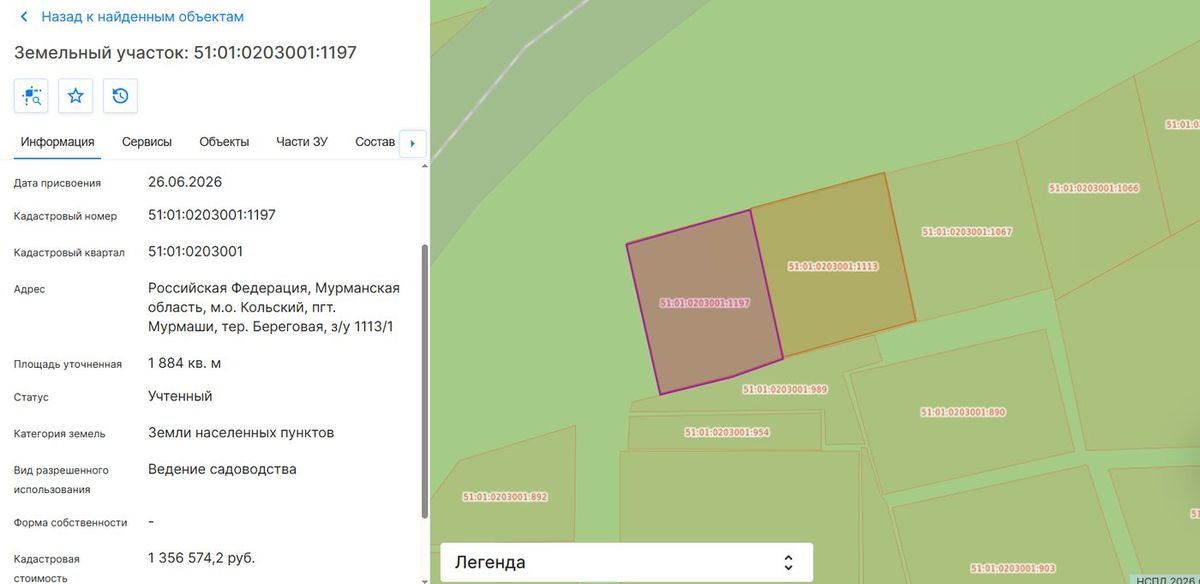 Продажа участка 18,84 сот. под садоводство