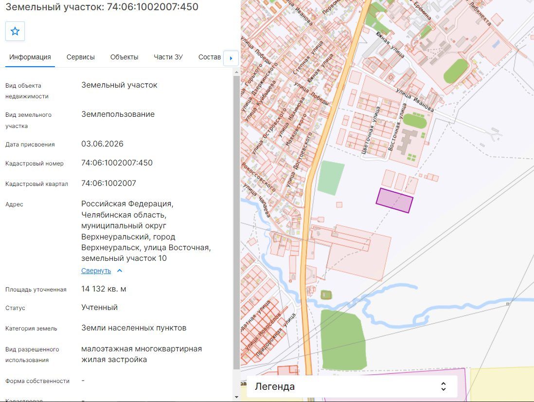 Аренда участка 1,41 га под жилую застройку