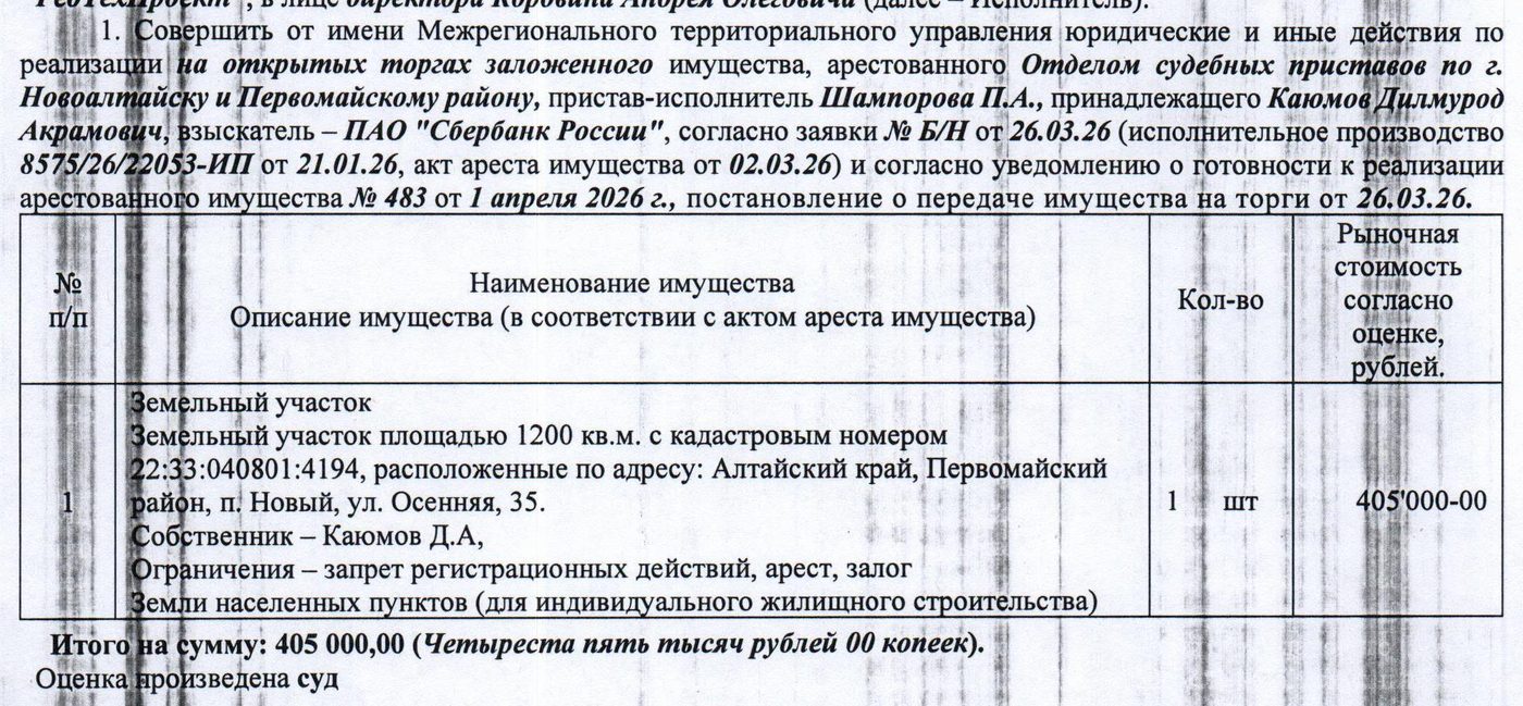 Участок 12 сот. под ИЖС — Алтайский край