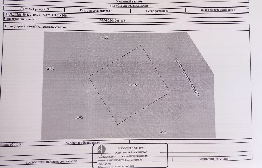Продажа участка 10 сот. под жилую застройку (2308005:458)