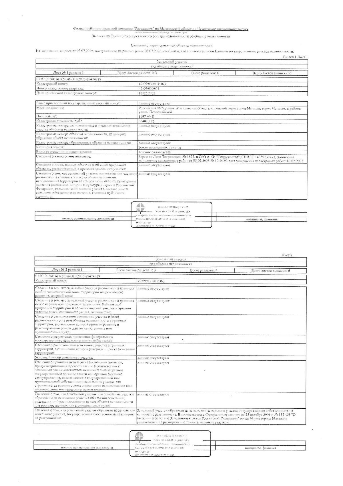 Продажа участка 11,97 сот. под садоводство