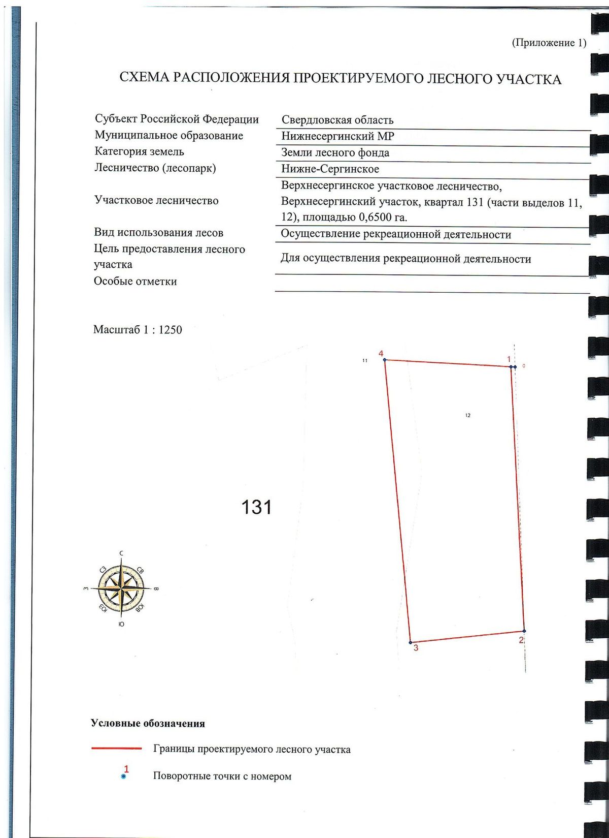 Аренда участка 65 сот. под рекреацию