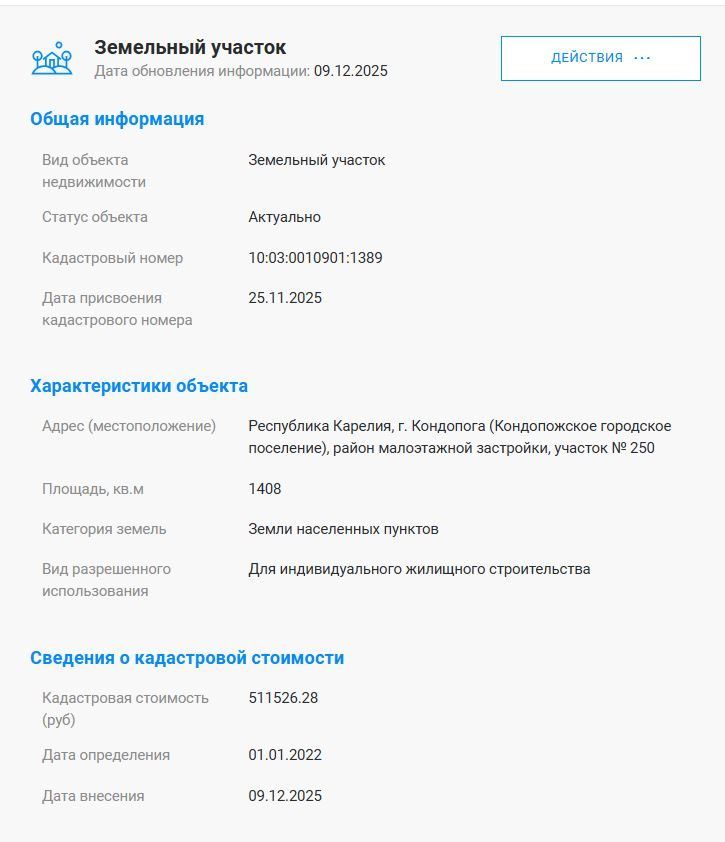 Аренда участка 14,08 сот. под ИЖС — Республика Карелия