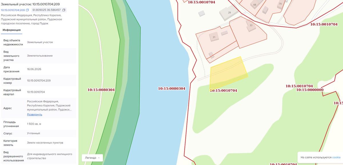 Аренда участка 15 сот. под ИЖС — Республика Карелия, лот 1