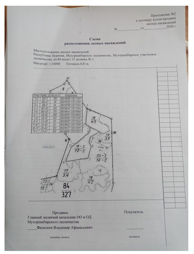 Продажа участка 6,8 га под заготовку древесины — Респуб