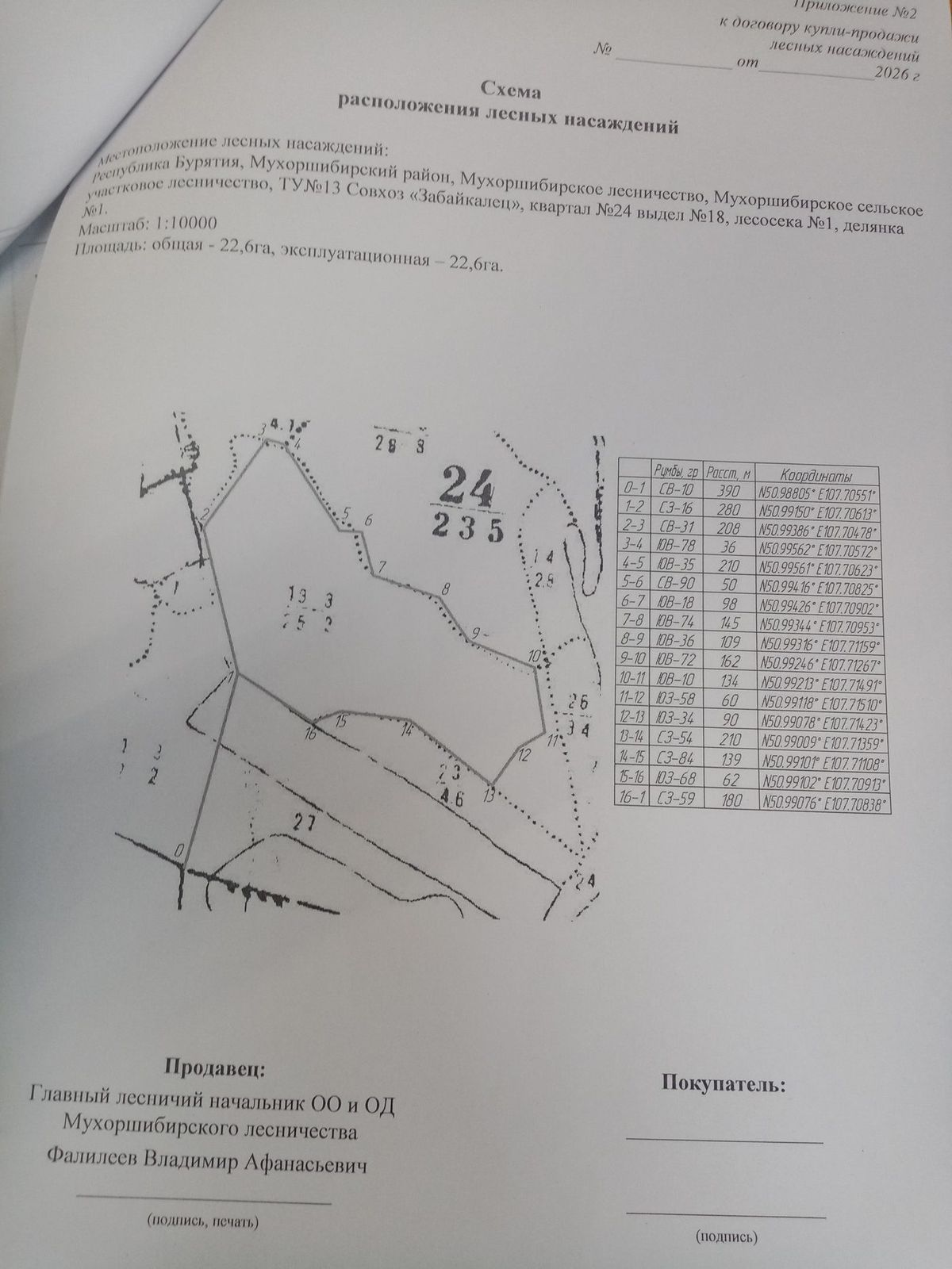 Продажа участка 22,6 га под заготовку древесины