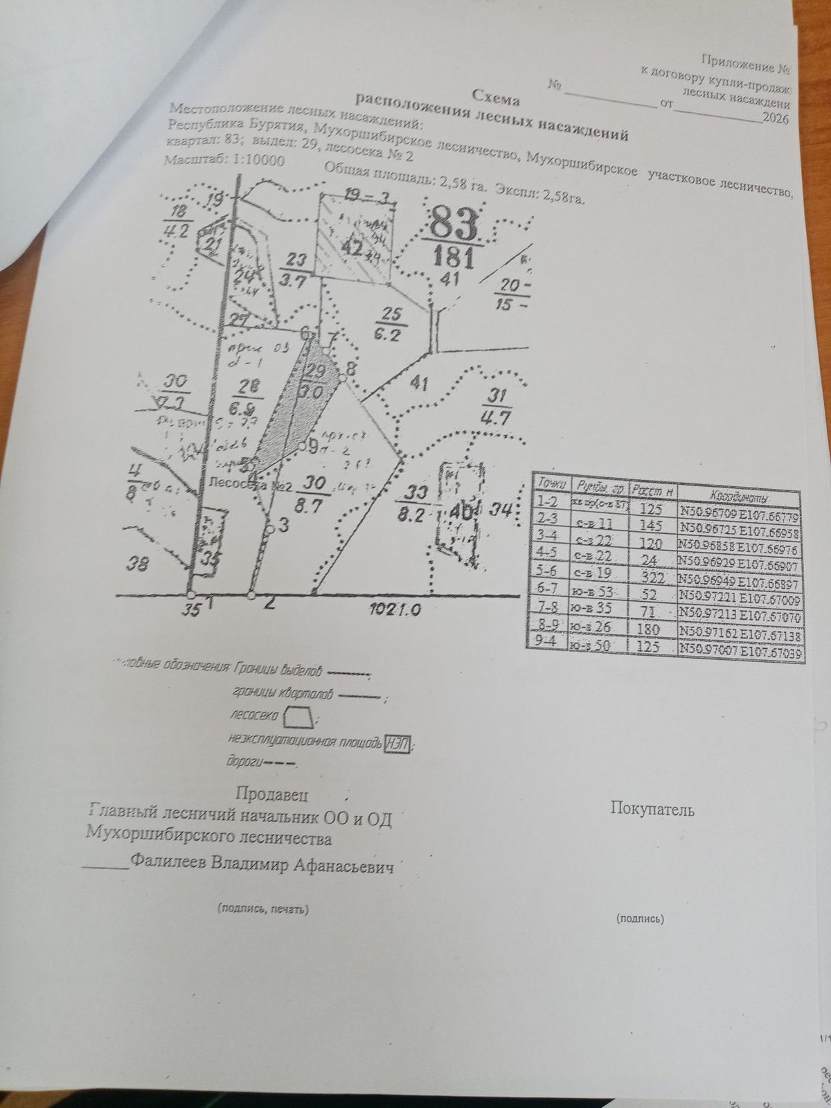 Продажа участка 2,58 га под заготовку древесины