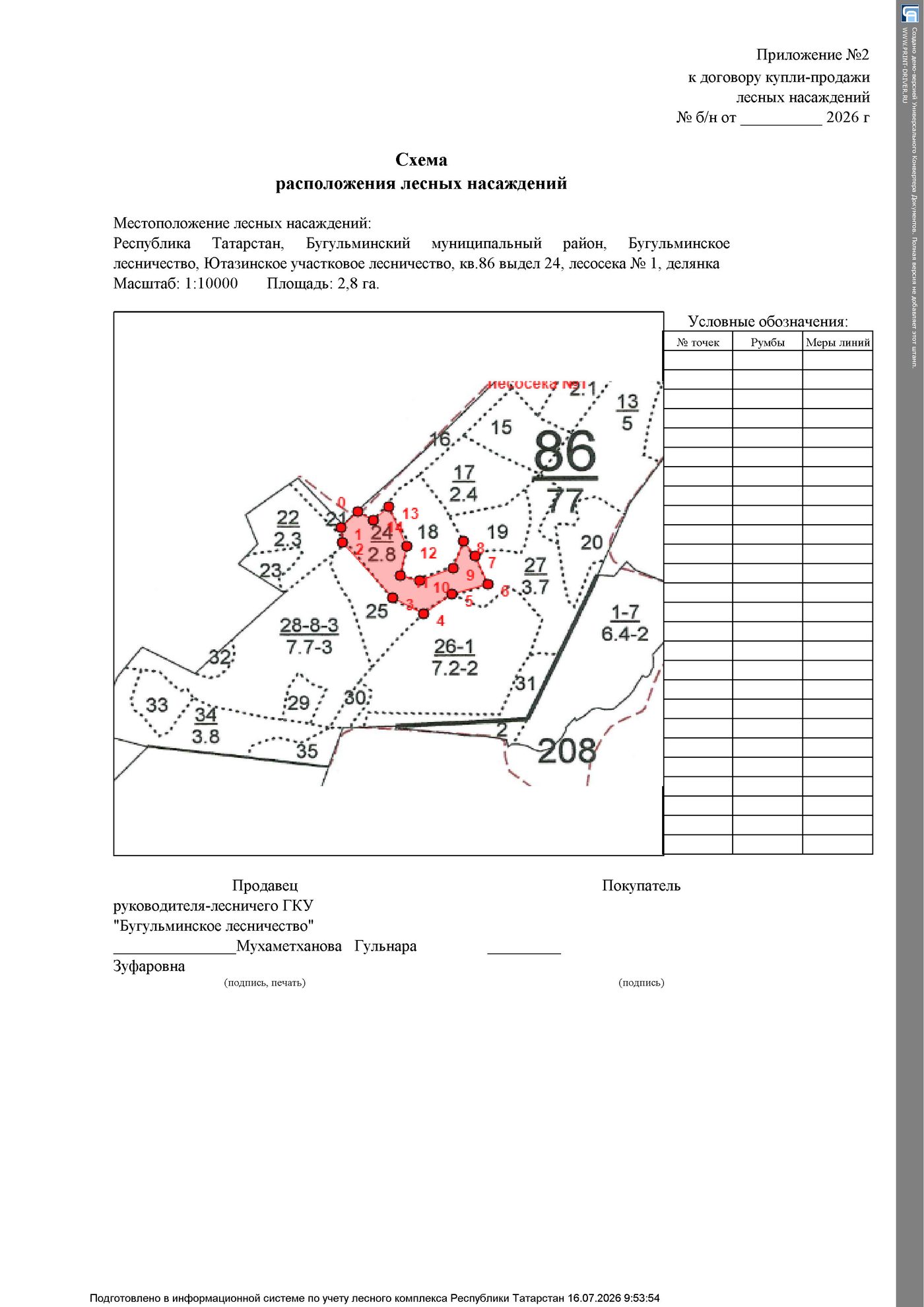 Продажа участка 2,8 га под лесопользование — респ. Тата