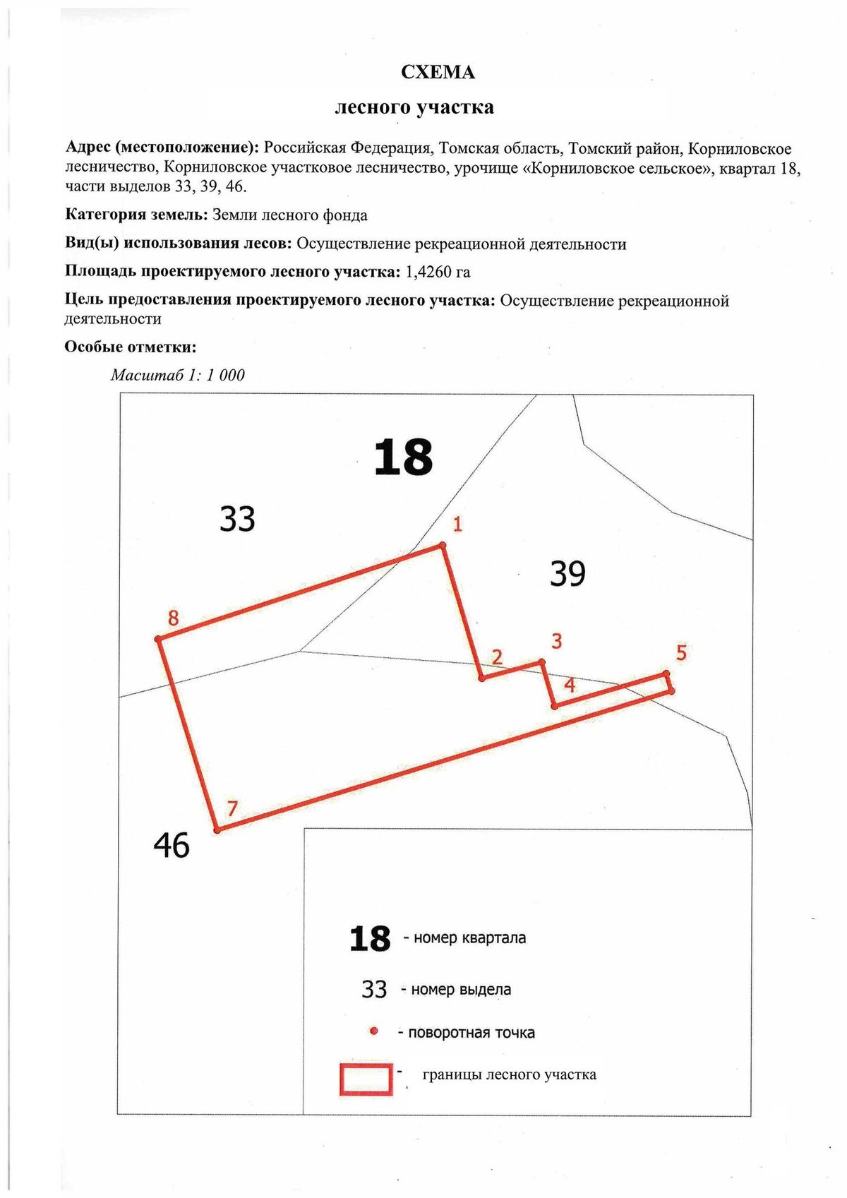 Аренда участка 1,43 га — обл. Томская