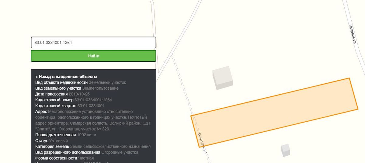 Участок 19,92 сот. — обл. Самарская