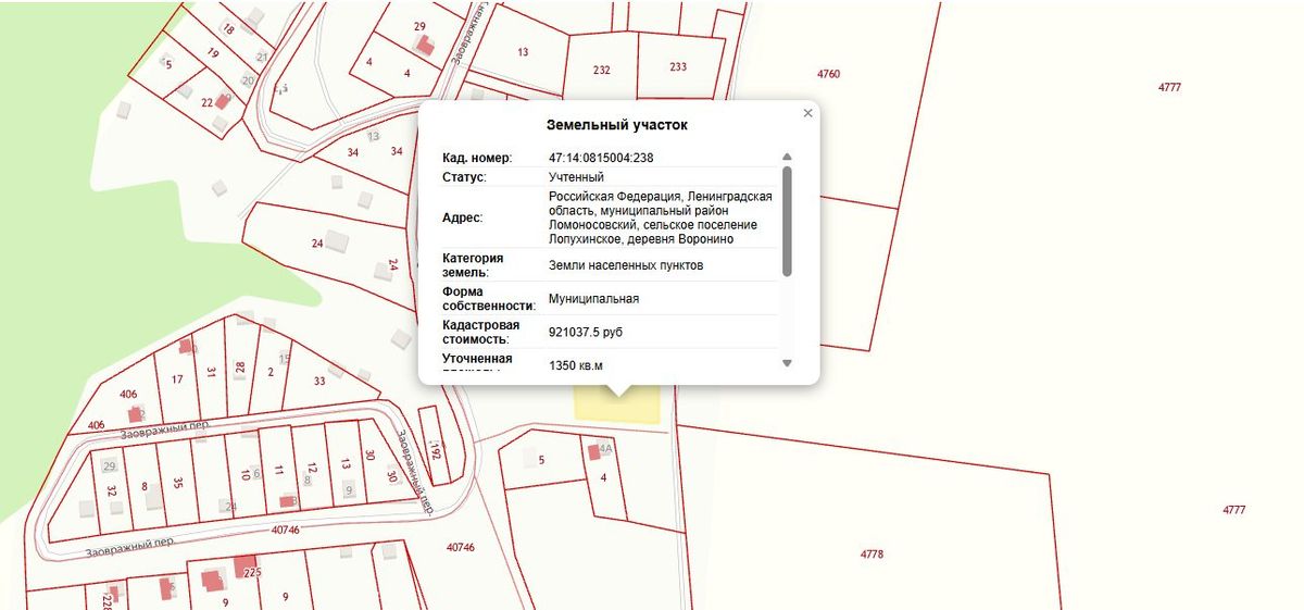 Продажа участка — Ленинградская область