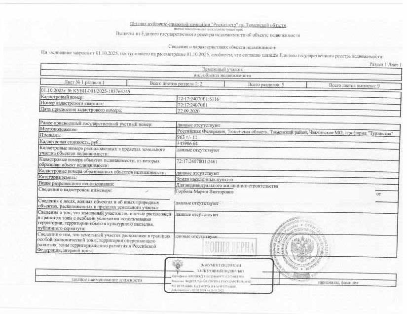 Участок 9,63 сот. — обл. Тюменская, м.о. Тюменский
