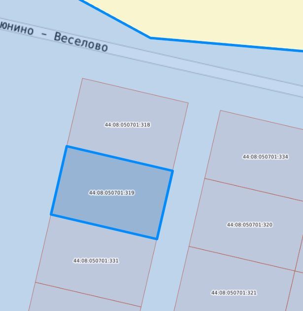 Продажа участка 10 сот. под ИЖС — Костромская область (050701:319)