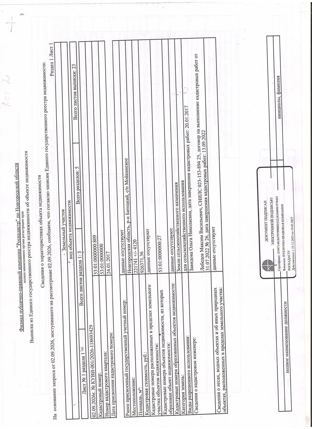 Аренда участка 22,17 га под сельхоз — обл. Новгородская