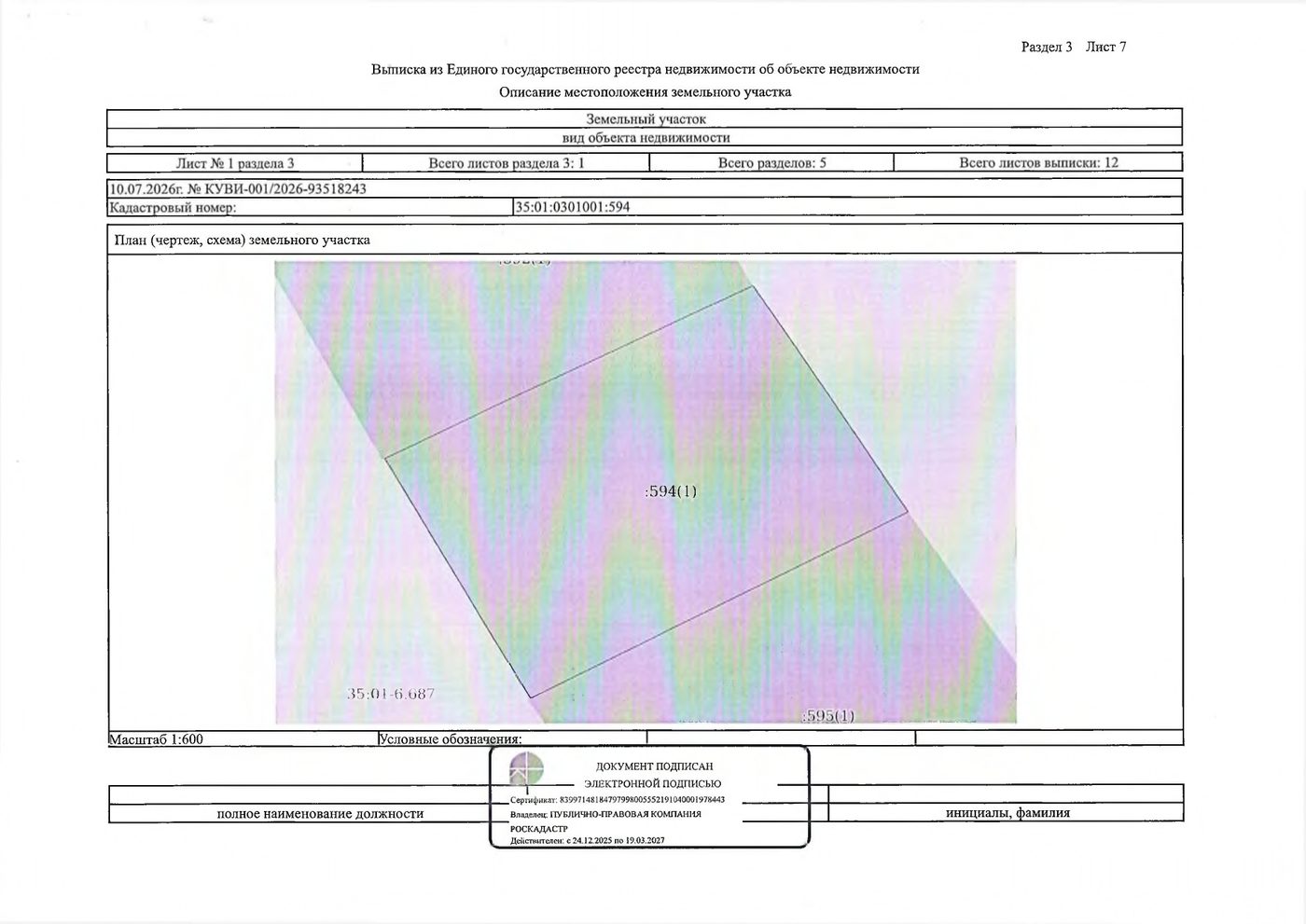 Аренда участка 25 сот. под ИЖС — Вологодская область, лот 1