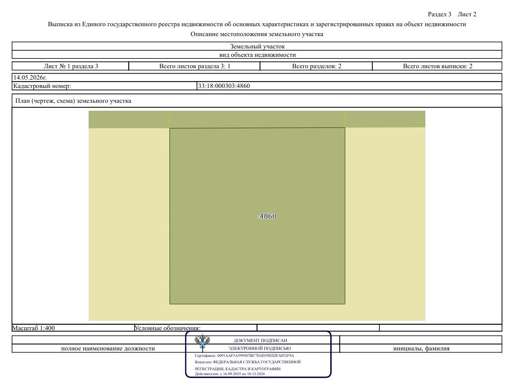 Продажа участка 14,54 сот. под ИЖС — обл. Владимирская