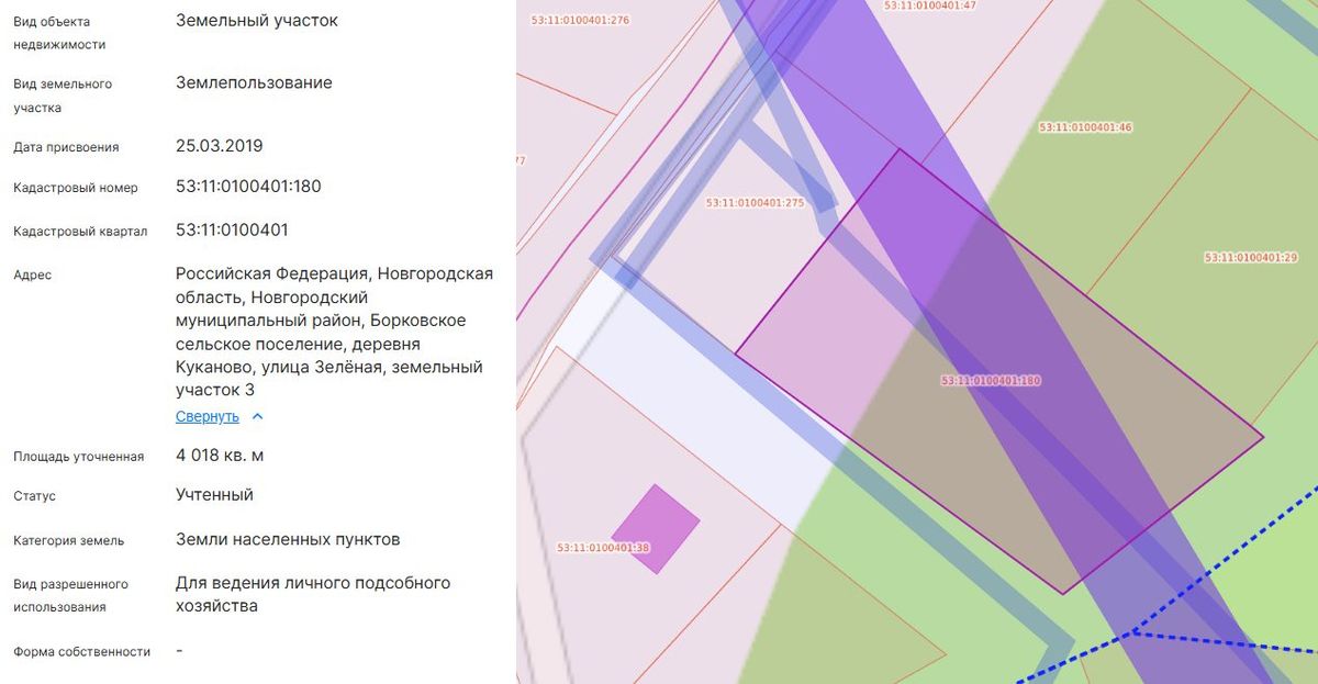 Продажа участка 40,18 сот. под ЛПХ — обл. Новгородская