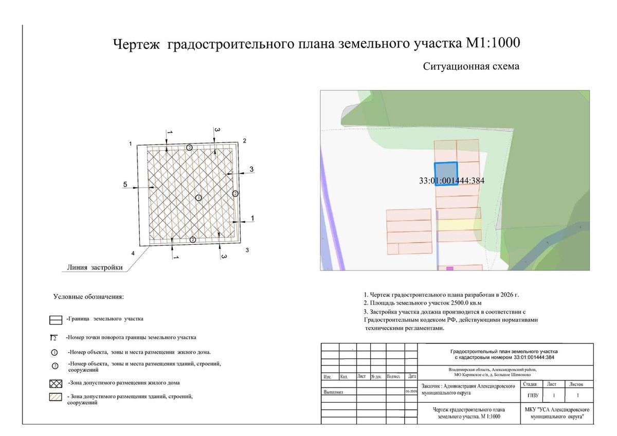 Аренда участка 25 сот. под ЛПХ — Владимирская область (001444:384)