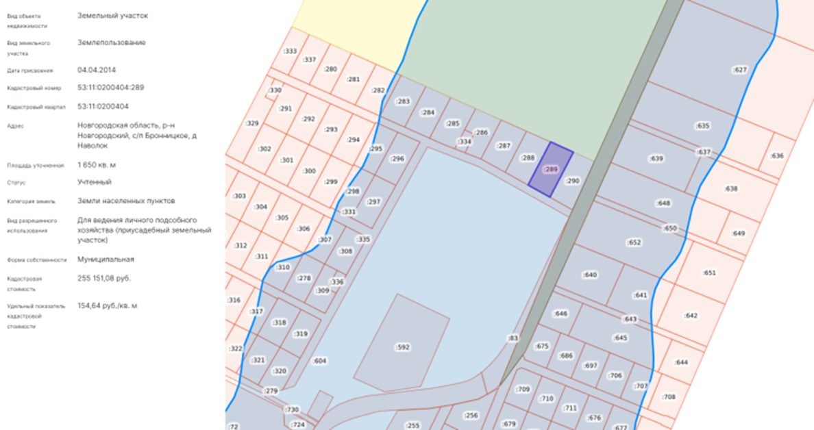 Участок 16,5 сот. под ЛПХ — Новгородская область, лот 3